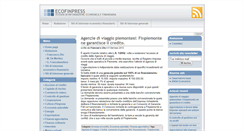 Desktop Screenshot of ecofinpress.it